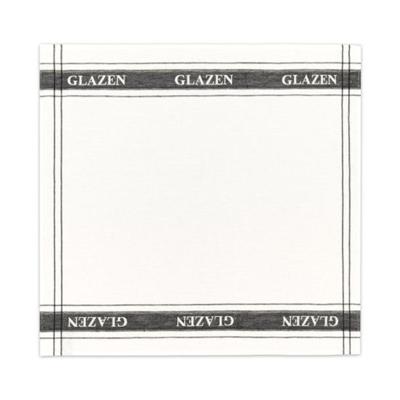 DDDDD theedoek glazen zwart/wit 6 stuks