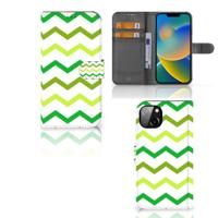iPhone 14 Plus | Telefoon Hoesje | Zigzag Groen - thumbnail