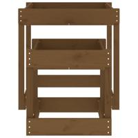 Zandtafels 2 st massief grenenhout honingbruin - thumbnail