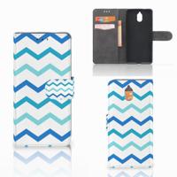 Nokia 3.1 (2018) | Telefoon Hoesje | Zigzag Blauw - thumbnail