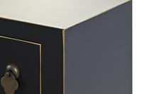 Bijzettafel DKD Home Decor 95 x 26 x 79 cm Spar Zwart Gouden Metaal Wit Hout MDF - thumbnail