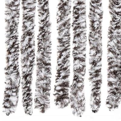 VidaXL Vliegengordijn 100x220 cm chenille bruin en beige