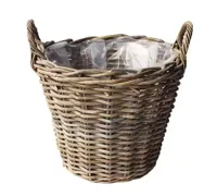 Mand Rotan Antique Grey D30H23 cm Van der Leeden - Van der leeden - thumbnail