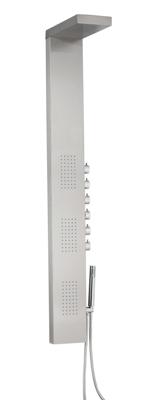 Douchepaneel Monaco 160x20x7cm RVS Thermostaatkraan Regendouche Massagejets