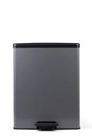 Duo Rechthoek Vuilnisbak - DECO BIN - CURVER - 52L (26+26L) - 49 x 32 x 61 cm - Antraciet - thumbnail