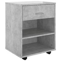 VidaXL Rolkast 46x36x59 cm bewerkt hout betongrijs - thumbnail