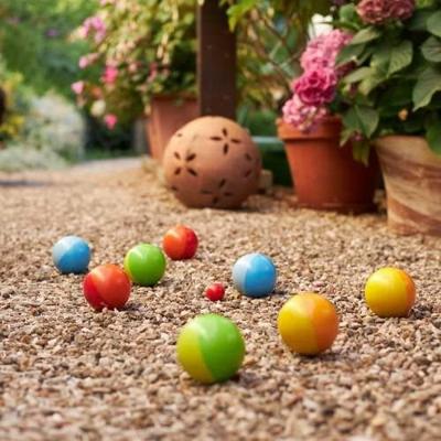 Goki houten jeu de boules spel met katoenen zak, 9dlg.