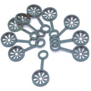 Kunststof ring voor wigwamconstructie van 3 plantstokken dia. 8mm 10 stuks Nature - Nature