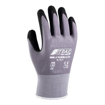 NITRAS SAFETY Nitras fijn gebreide handschoen "flexible fit" glove size 11 knit gray/sw flexible fit