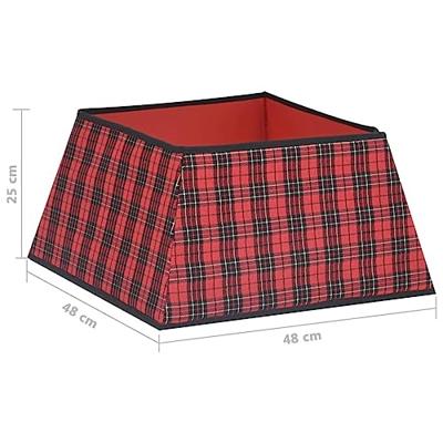 VidaXL Kerstboomrok 48x48x25 cm rood en zwart VidaXL Kerstboomrok 48x48x25 cm rood en zwart