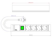 Bachmann 420.0012 Stekkerdoos met schakelaar 4-voudig Zwart Randaarde stekker 1 stuk(s) - thumbnail