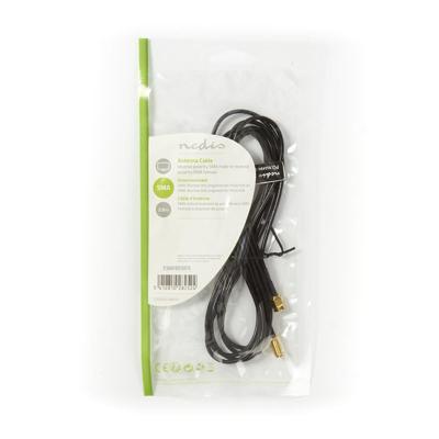 Antennekabel | SMA Male (Omgekeerde Polariteit) - SMA Female (Omgekeerde Polariteit) | 2,0 m | Zwart