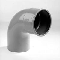 Bocht m/ manchet 125mm 90/spie - thumbnail