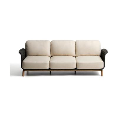 Kave Home Alipa tuinbank 3-zits Donkergrijs