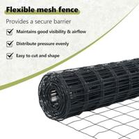 VidaXL Hek met paal grijs 0,8 x 25 m staal en pvc - thumbnail