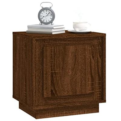 Nachtkastjes 2 st 44x35x45 cm bewerkt hout bruin eikenkleur