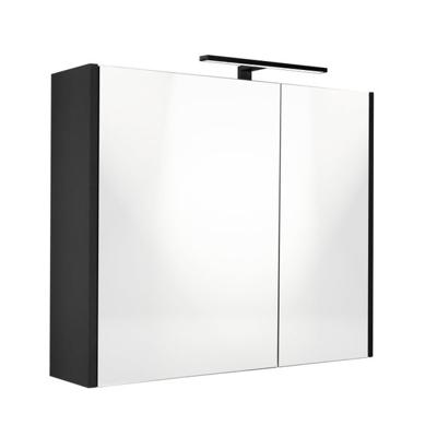 Spiegelkast Best Design Happy Black Incl. LED verlichting 60x60 cm Mat Zwart Spiegelkast Best Design Happy Black Incl. LED verlichting 60x60 cm Mat Zwart