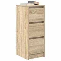 Dressoir 29,5x34x76 cm bewerkt hout sonoma eikenkleurig - thumbnail
