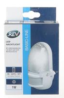 REV JR0501A 00337161 Nachtlamp met bewegingsmelder LED Warmwit Wit - thumbnail