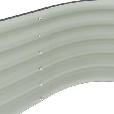 VidaXL Plantenbak verhoogd 160x80x44 cm gegalvaniseerd staal grijs