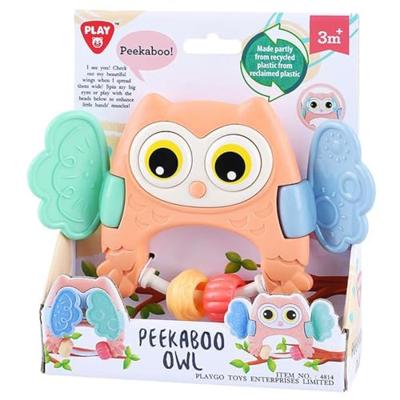 Playgo peekaboo uil grijpring