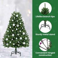 VidaXL Kunstkerstboom met 150 led groen 120 cm pvc en metaal - thumbnail