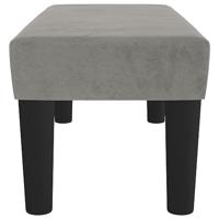 Bankje 70x30x30 cm fluweel lichtgrijs - thumbnail