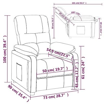 Fauteuil verstelbaar stof zwart