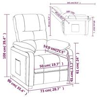 Fauteuil verstelbaar stof zwart - thumbnail