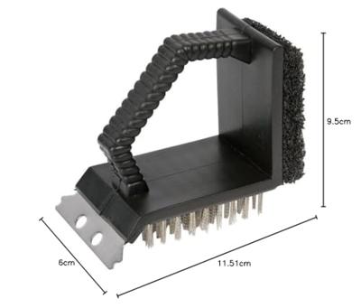 Campingmeister Barbecue 3in1 borstel zwart