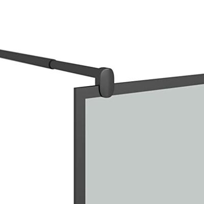 Inloopdouchewand 100x195 cm donker ESG-glas zwart - thumbnail