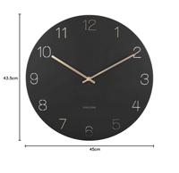 Karlsson WandklokCharm zwart - Ø 40cm - KA5762BK - thumbnail