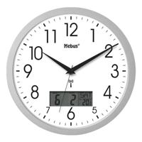 Mebus 19422 Wandklok Zendergestuurd 30 cm x 3 cm Zilver - thumbnail