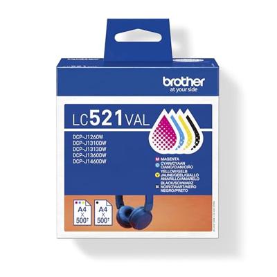 Brother LC-521VAL Cartridges Combo Pack Inkt - thumbnail