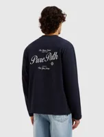 Pure Path Italian Dream Longsleeve T-Shirt Heren Donkerblauw - Maat L - Kleur: Donkerblauw | Soccerfanshop - thumbnail
