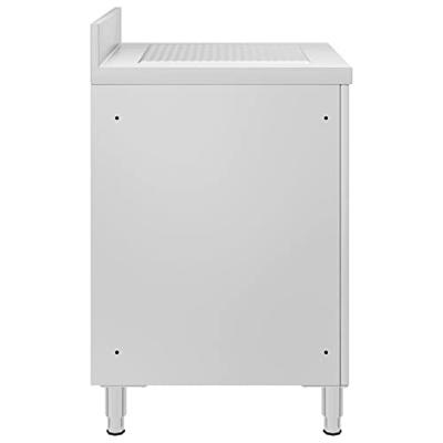 VidaXL Keukenkast met afdruipplaat commercieel roestvrij staal