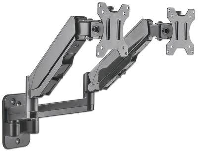 Manhattan 461627 Monitor-wandbeugel Aantal monteerbare displays: 2 Display(s) 43,2 cm (17) - 81,3 cm (32) Zwart Draaibaar, In hoogte verstelbaar, Kantelbaar, Manhattan 461627 Monitor-wandbeugel Aantal monteerbare displays: 2 Display(s) 43,2 cm (17) - 81,3 cm (32) Zwart Draaibaar, In hoogte verstelbaar, Kantelbaar,