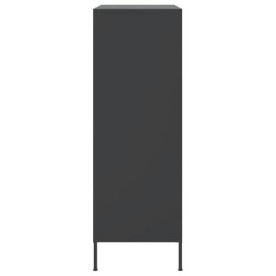 Hoge kast 68x39x113 cm staal zwart