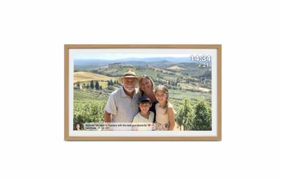 Denver PFF-3263LW Digitale WiFi-fotolijst 80 cm 31.5 inch Energielabel: E (A - G) 1920 x 1080 Pixel 32 GB Hout (licht)