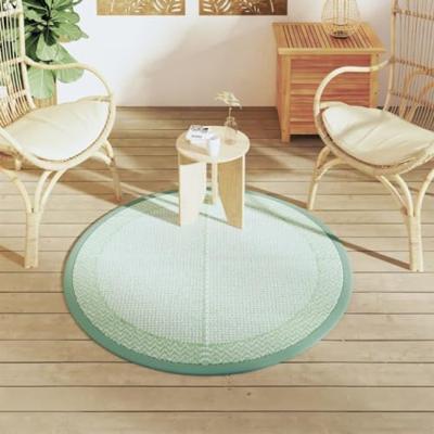 VidaXL Buitenkleed arakil ø120 cm polypropeen groen VidaXL Buitenkleed arakil ø120 cm polypropeen groen