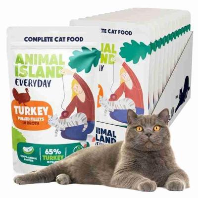 ANIMAL ISLAND Everyday Turkey fillets in broth - nat kattenvoer - 12 x 85g