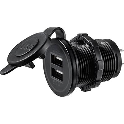 TRU COMPONENTS TC-9070412 USB-oplaadstekker met 2 USB A-aansluitingen Bus, inbouw 1 stuk(s)