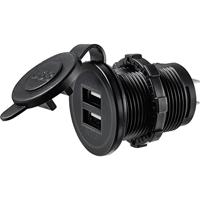 TRU COMPONENTS TC-9070412 USB-oplaadstekker met 2 USB A-aansluitingen Bus, inbouw 1 stuk(s) - thumbnail