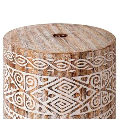 Parasolvoet Anders wit gewassen 34 x 40 cm Massief hout