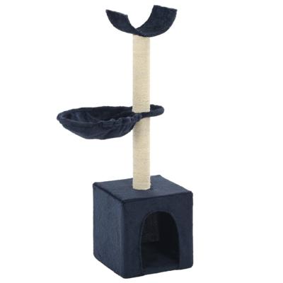 VidaXL Kattenkrabpaal met sisal krabpalen 105 cm blauw