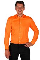 Herenhemd Basic colour oranje - thumbnail