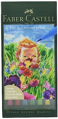 Faber Castell Tekenstift Pitt Artist Pen Brush - etui 6 stuks - Springtime