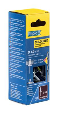 Rapid Automotive blindklinknagels Ø4,0 x 16 mm, 32 stuks + boor - 5000403 - 5000403