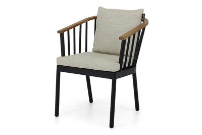 Dining Tuinstoel Condor Zwart Teak Hout Stoel Buiten Applebee