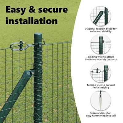 VidaXL Afrasteringspaal groen 10 x 1,6 m (25 x 25 mm gaas) VidaXL Afrasteringspaal groen 10 x 1,6 m (25 x 25 mm gaas)